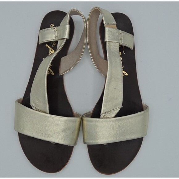 Free People Women’s Under Wraps Slip On Sandal Flat Gold Sz 7.5-8 /  EU 38 Shoes - Picture 4 of 7